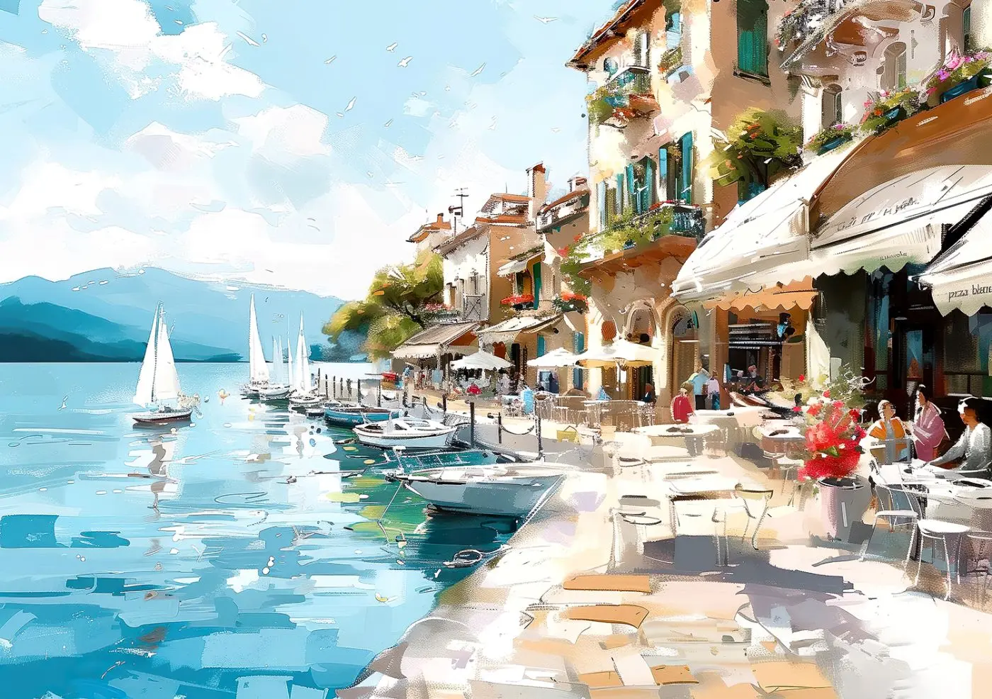 Leinwandbild Yachts 70 x 100 cm