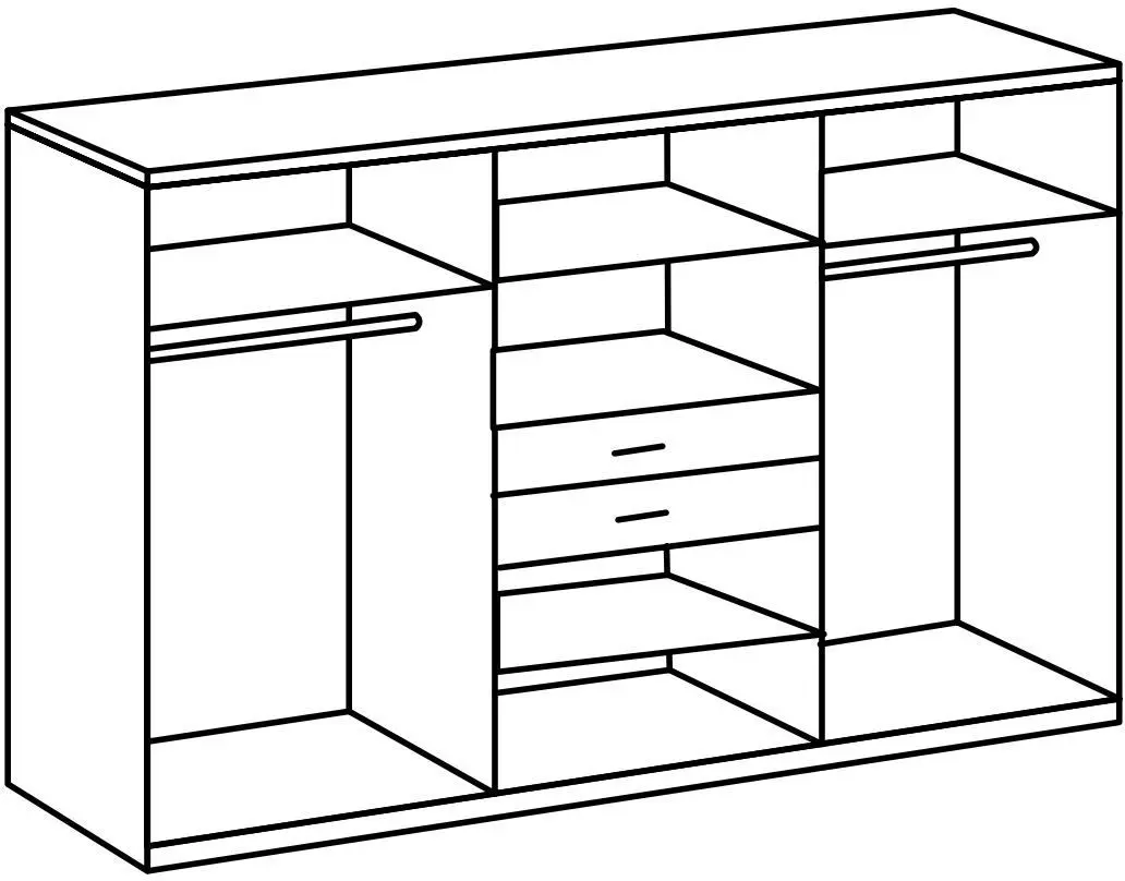 Drehtürenschrank Diver 8-türig Sägerau Eiche/weiß
