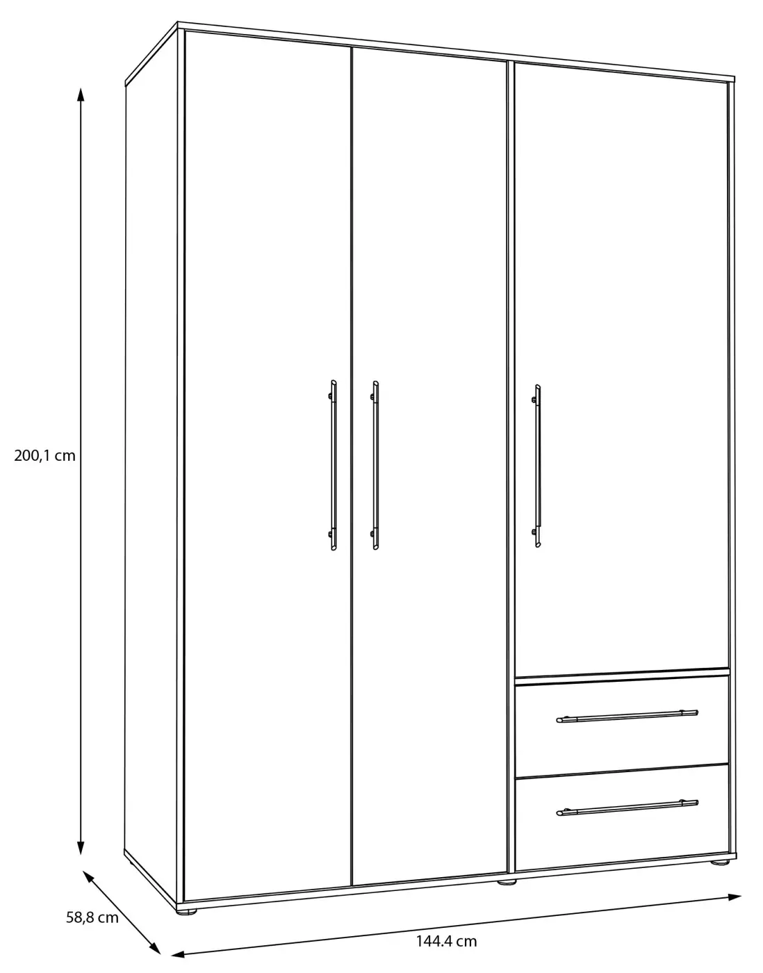 Drehtürenschrank Mokkaris Betonoptik Drehtürenschrank Mokkaris Betonoptik