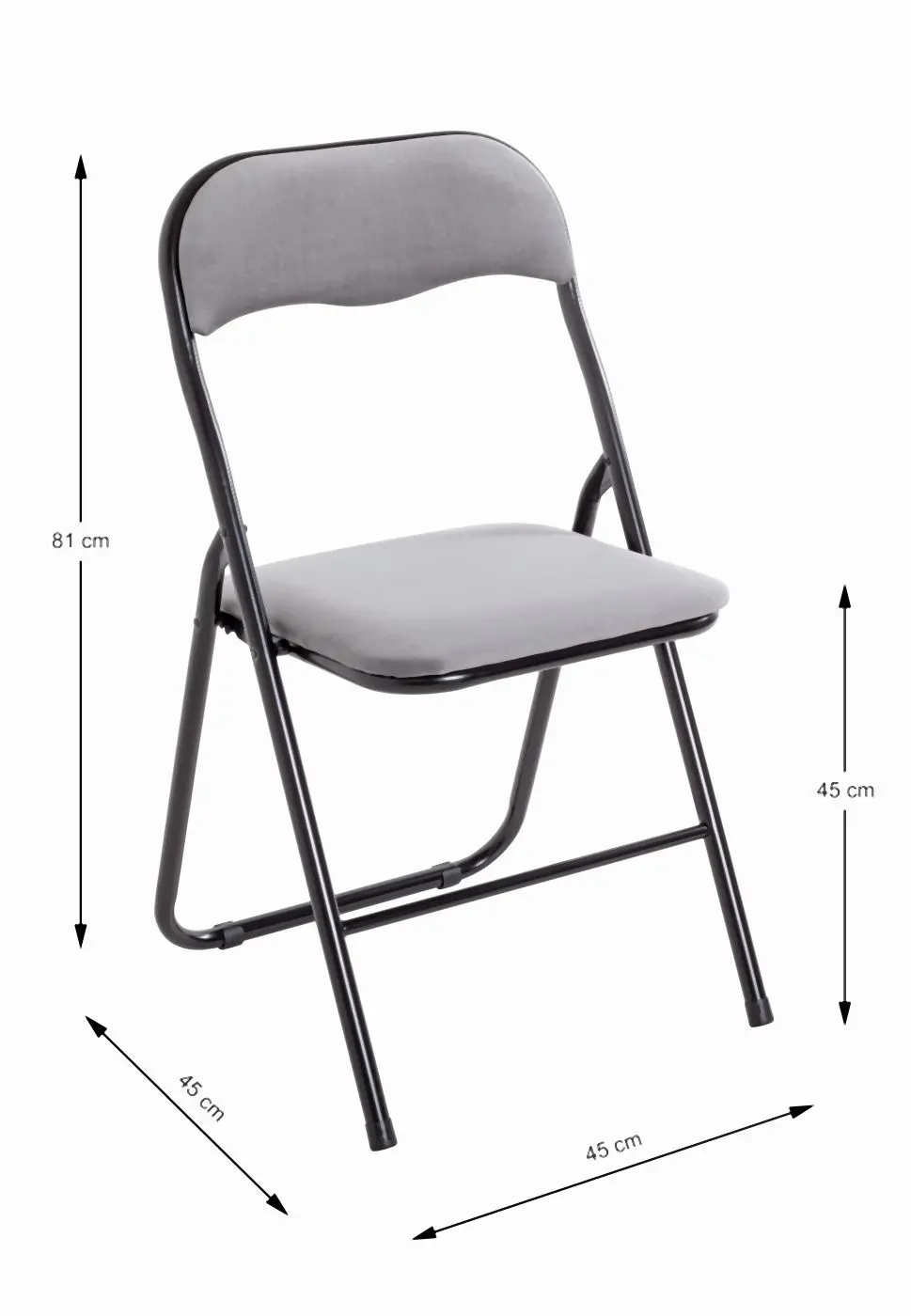 Klappstuhl Niklas grau/schwarz