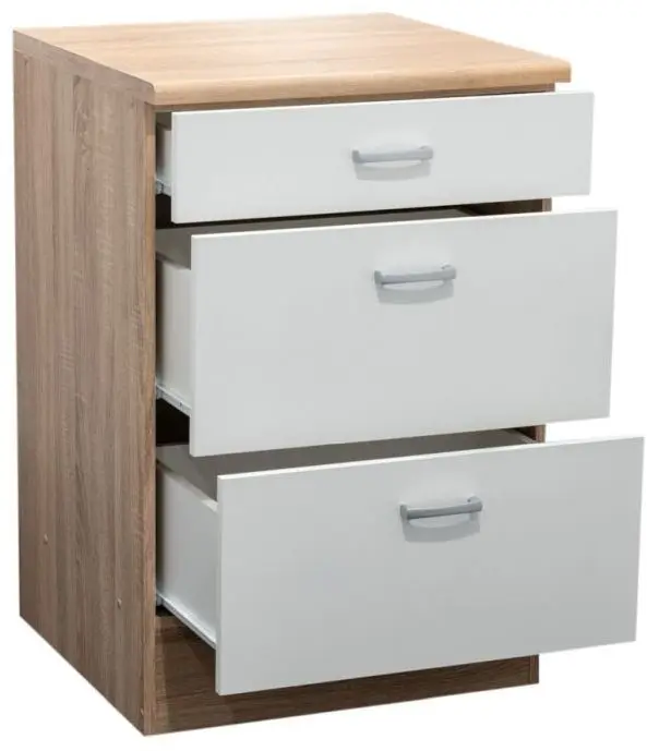 Unterschrank Andy 60 cm Sonoma Eiche/weiß