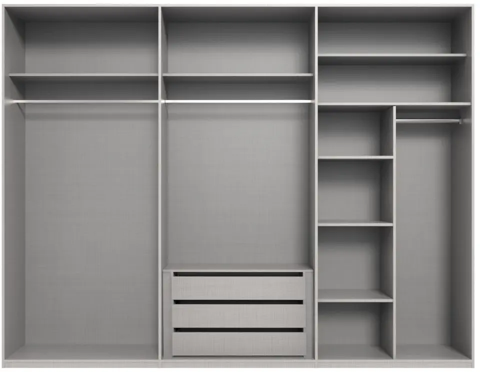 Kleiderschrank New York 6-türig weiß