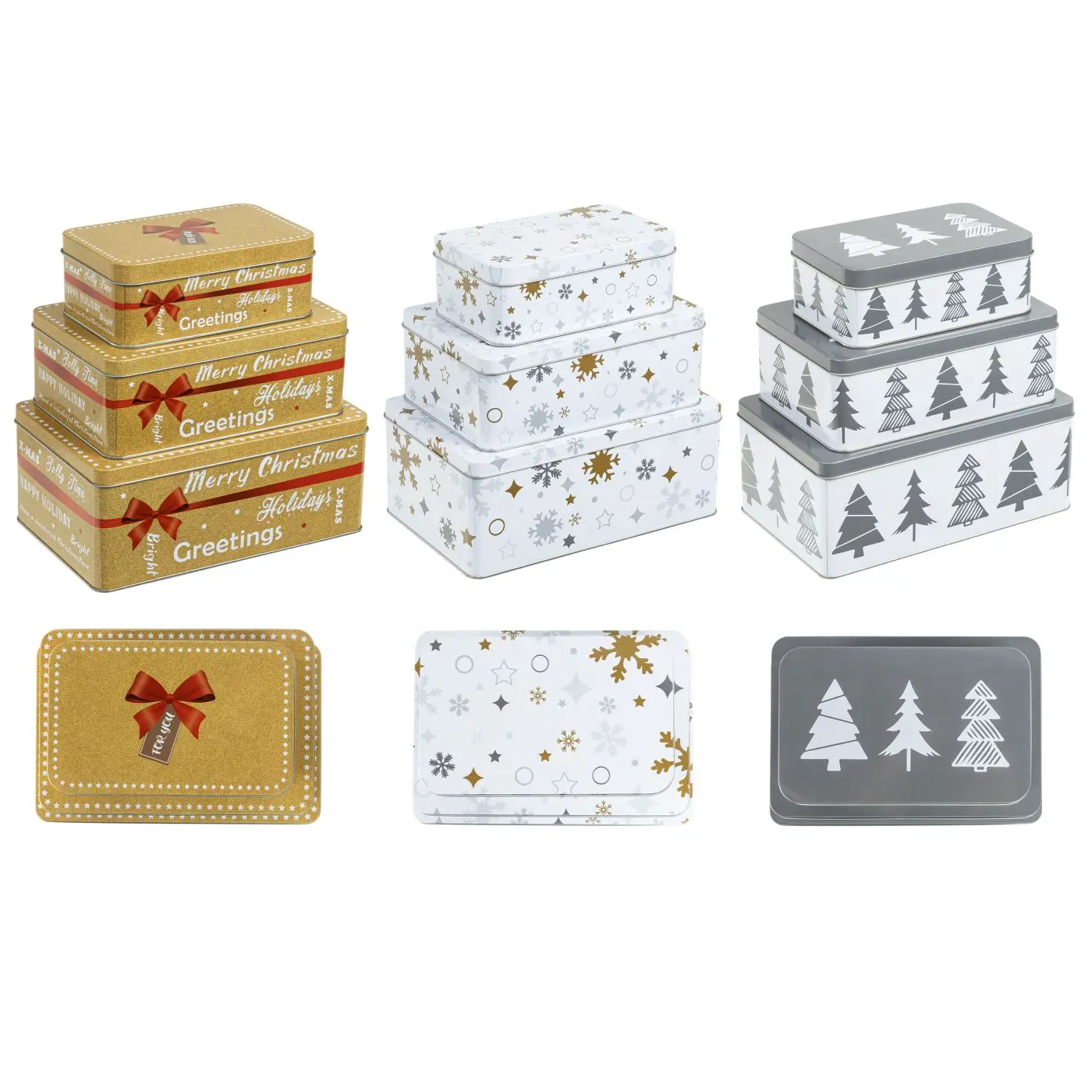 Weihnachtskeksdose 3er Set 