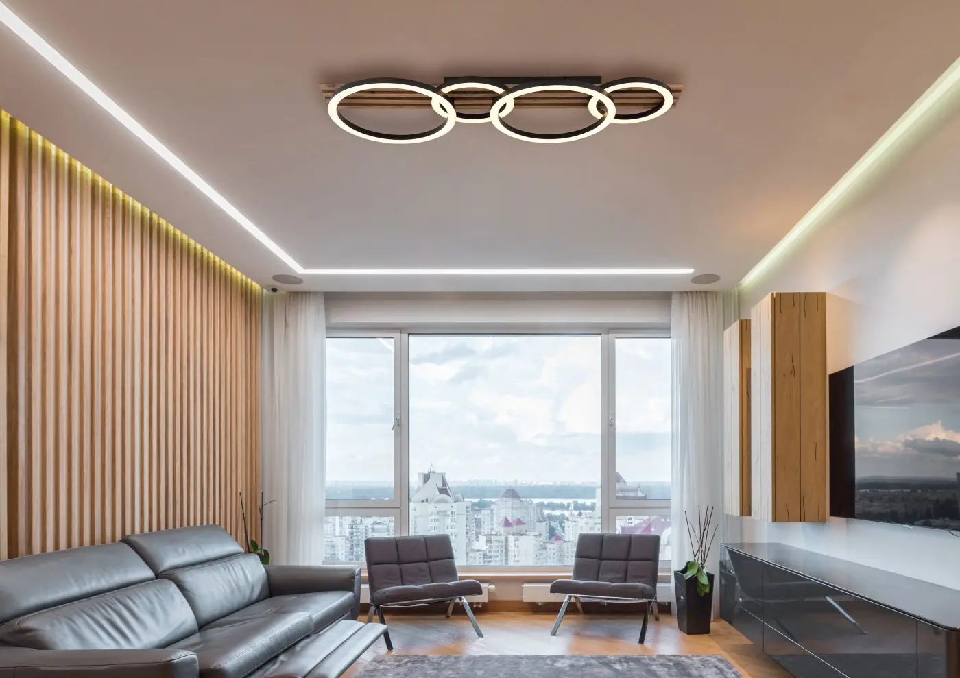 Deckenleuchte Tisha schwarz matt