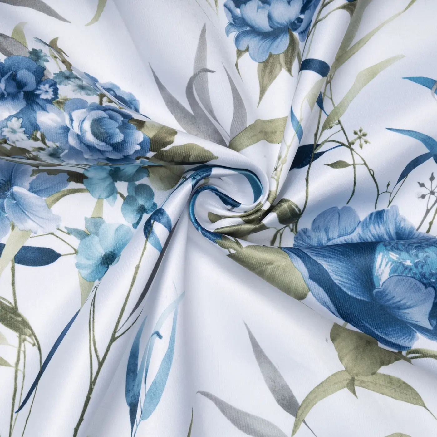 Ösenschal 140 x 245 cm blau/grün