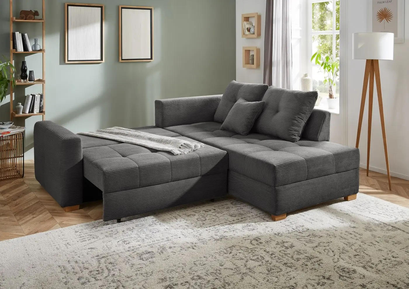 Wohnlandschaft Heidelberg Cord grau