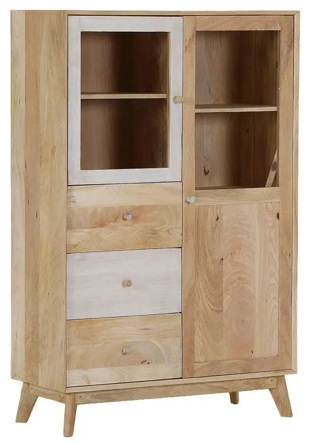 Highboard Kata Mango massiv/weiß