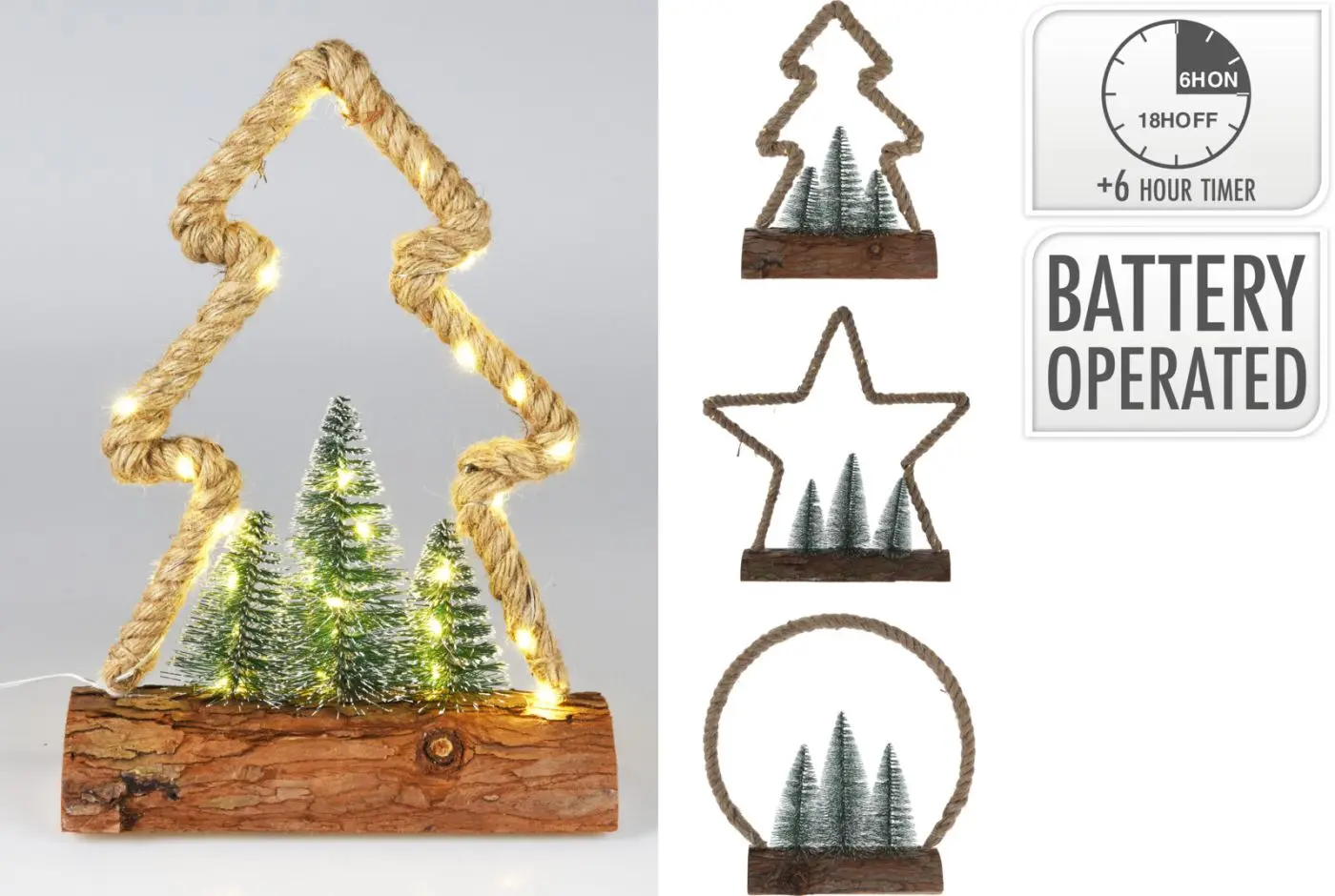 Weihnachtsobjekt beleuchtet mit Timerfunktion