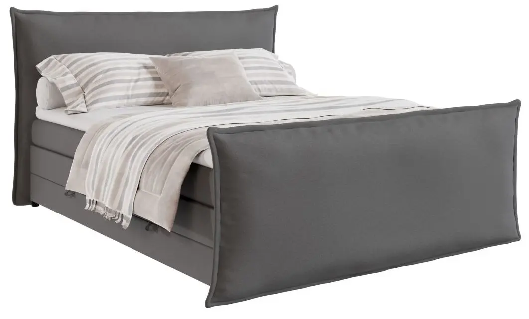 Boxspringbett Harmonie 140 x 200 cm grau