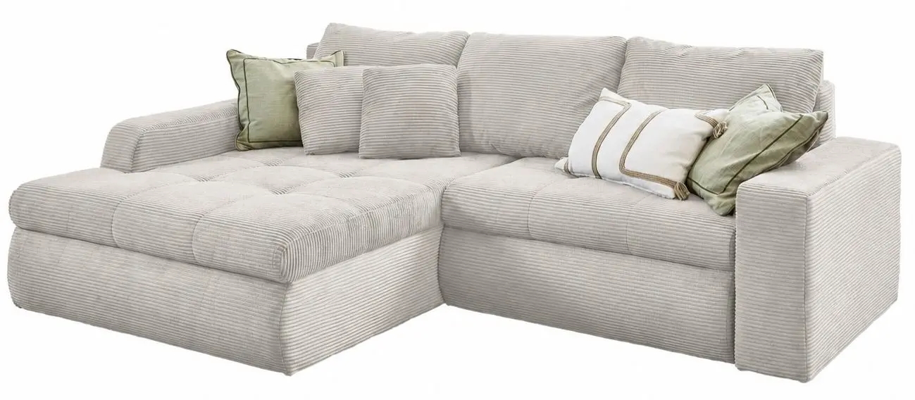 Wohnlandschaft Luno Cord sandgrau
