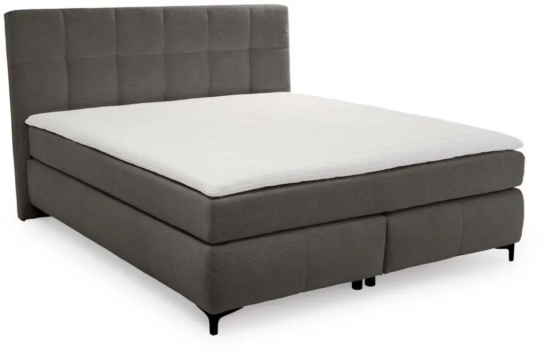 Boxspringbett Beatrice Max 180 x 200 cm dunkelgrau Boxspringbett Beatrice Max dunkelgrau 180 x 200 cm