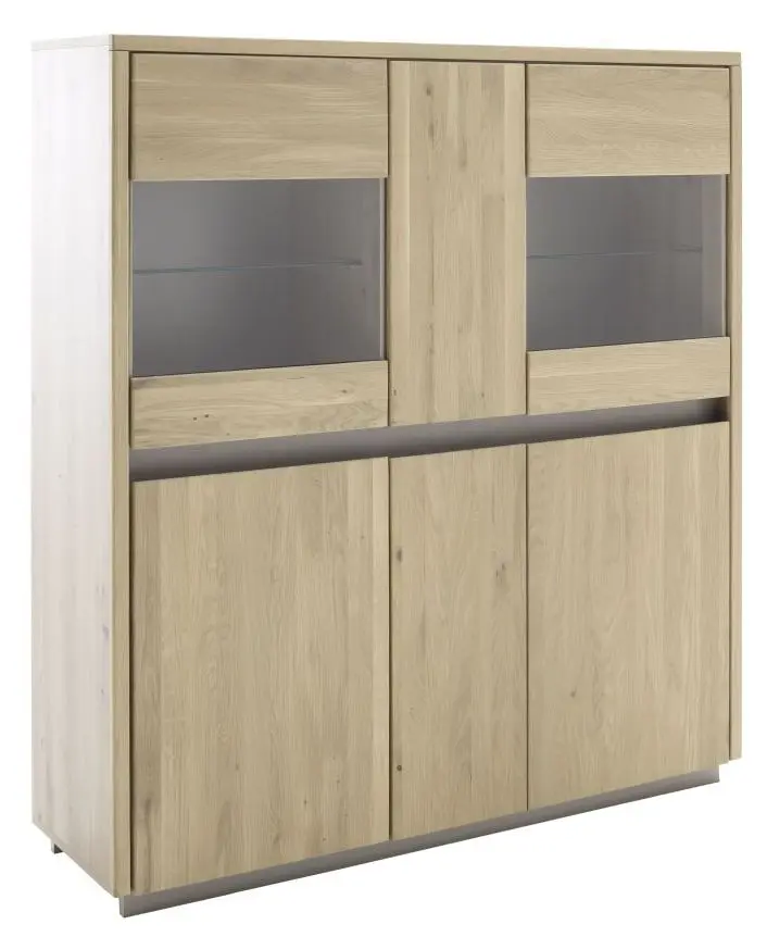 Highboard Spiekeroog Kristalleiche teilmassiv