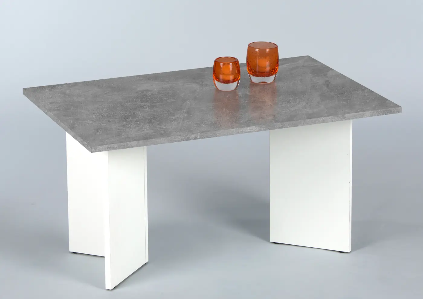 Couchtisch Minimal Betonoptik/weiß
