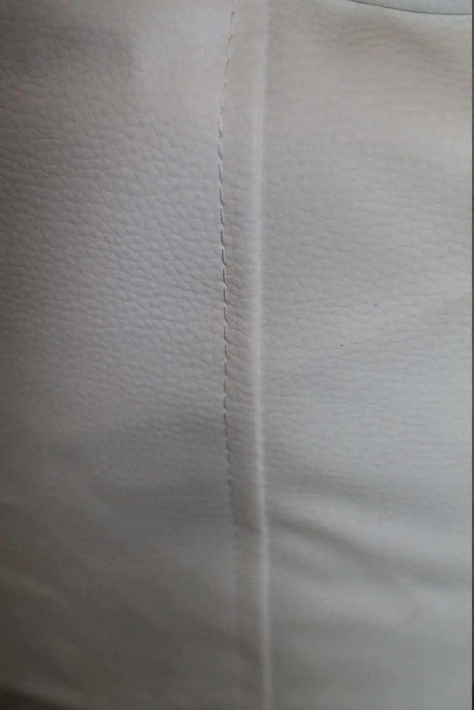 Hocker Pouf in Flachgewebe/Kunstleder weiß